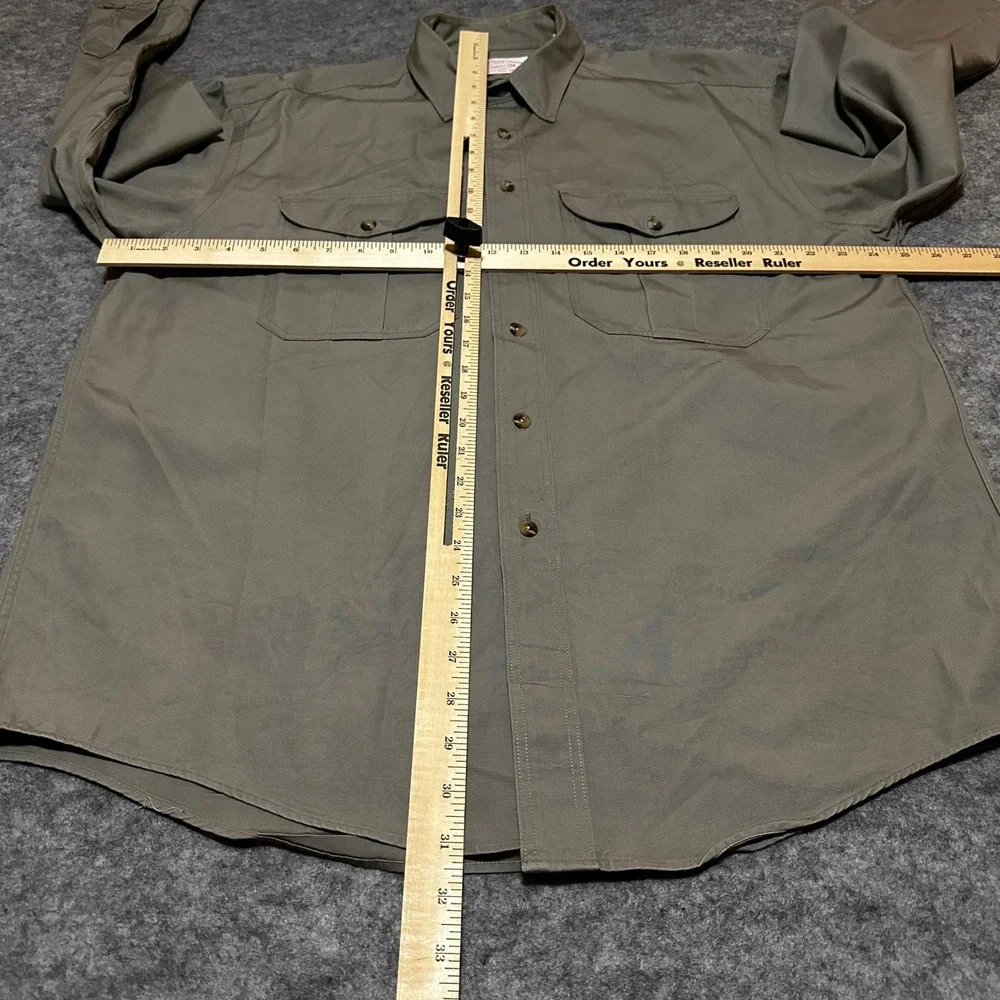 C.C. Filson Work Shirt Mens L Green USA Made Y2K Utility Chore Pockets - Picture 3 of 13